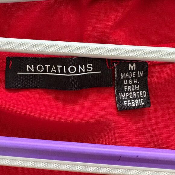 Notations Top 3/4 Sleeves Size Medium Red EUC - Picture 6 of 6